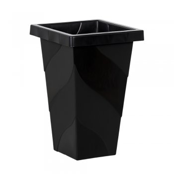 Vaso Coluna Quadrado Grande 28,8 Litros Preto