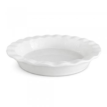 Travessa Redonda com Borda Ondulada em Cerâmica