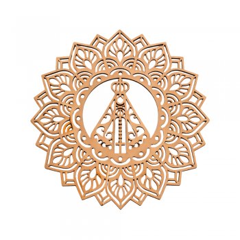 Mandala Nossa Senhora Aparecida 20 Cm em MDF Cru