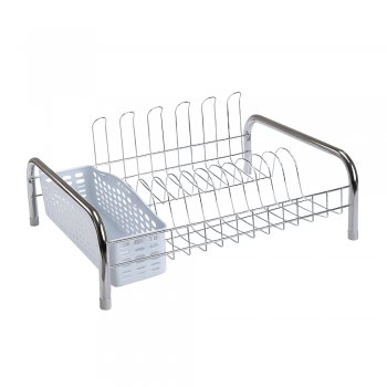 Escorredor de Louças Estilo com Porta-Talheres e Porta-Copos - Branco