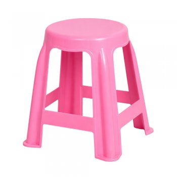 Banqueta Infantil em Plástico Rosa