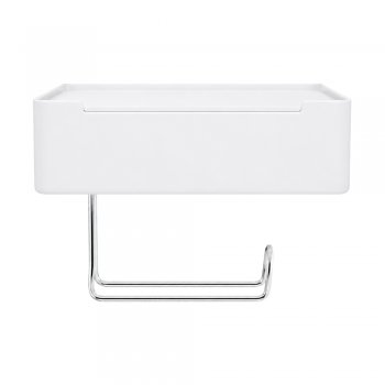Porta-Lenços Umedecidos e Papel Higiênico 2 em 1 Branco