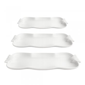 Conjunto 3 Travessas Rasas com Borda de Borboleta