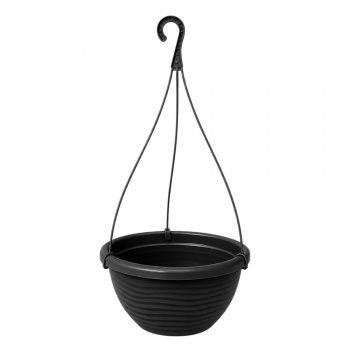 Vaso Redondo Suspenso Ondulado 4,2 Litros Preto
