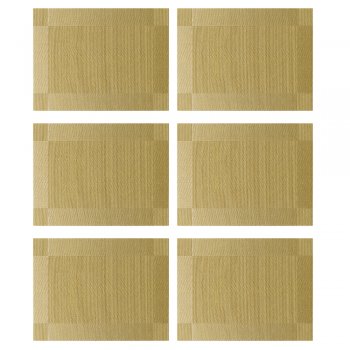 6 Lugares Americanos 30x45 Cm Dourado