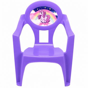Poltrona Infantil de Personagens Label - Unicórnio Lilás