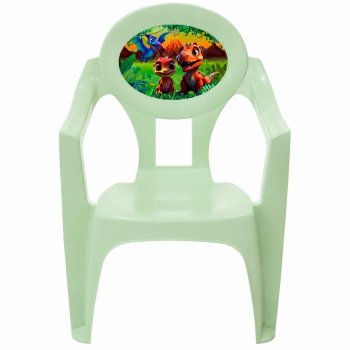 Poltrona Infantil de Personagens Label - Dinossauro Verde
