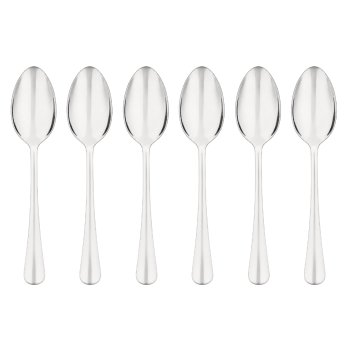 6 Colheres de Sobremesa Inox Linha Monet