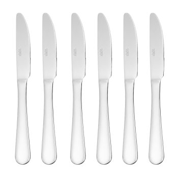 6 Facas de Mesa Inox Pesado Linha Monet