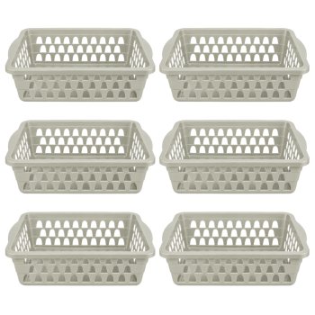 Jogo 6 Cestinhas Organizadoras Colors Areia