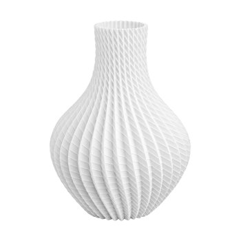Vaso Médio Decorativo Espiral Texturizado Branco