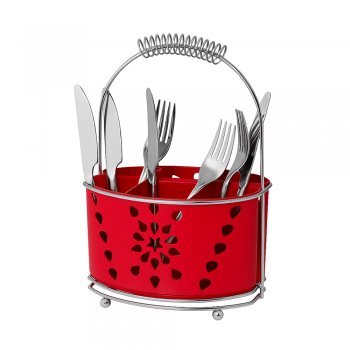 Porta Talher Mimo Duplo com Alça - Vermelho