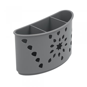 Porta Talheres Mimo com 3 Divisórias - Chumbo