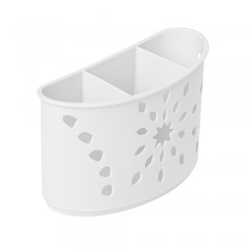 Porta Talheres Mimo com 3 Divisórias - Branco