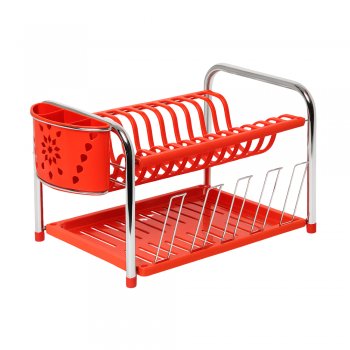 Secador Master Tubo com Porta Copos e Talheres - Vermelho