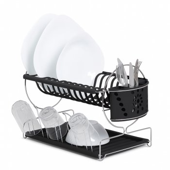 Secador Master Arame com Porta Talheres e Copos - Preto
