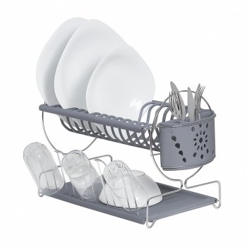 Secador Master Arame com Porta Talheres e Copos - Chumbo