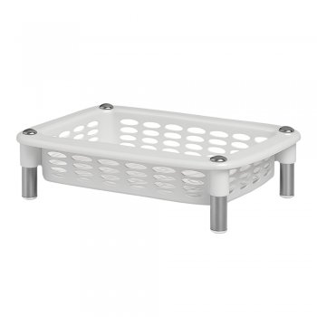 Fruteira Organizadora Cromo Colors Retangular De Mesa - Branco