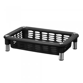 Fruteira Organizadora Cromo Colors Retangular De Mesa - Preto