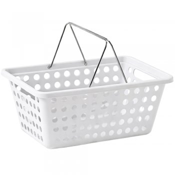 Cesta Organizadora N°03 Superútil com Alça Cromada Branco