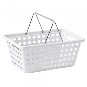 Cesta Organizadora N°02 Superútil com Alça Cromada Branco