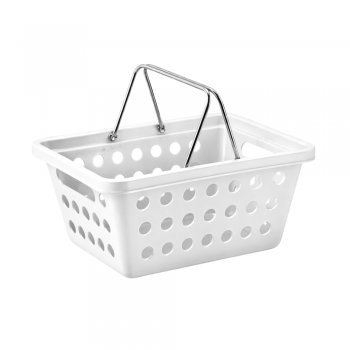 Cesta Organizadora N°01 Superútil com Alça Cromada Branco