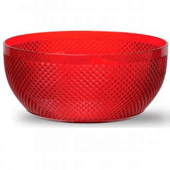 Saladeira Diamante 25 cm 3,9 Litros Vermelha - Niquelart N607-5