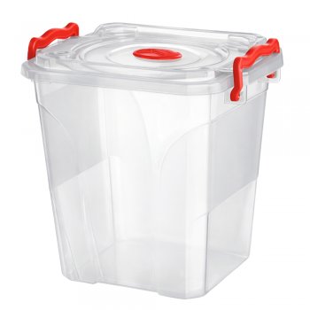 Pote Box Mantimento Quadrado 20 Litros com Trava