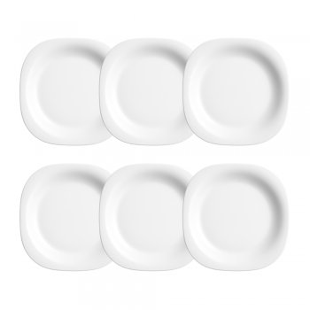 Jogo 6 Pratos de Sobremesa Plaza Opaline 19,7cm
