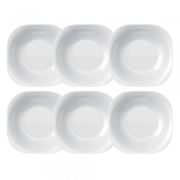 Jogo 6 Pratos Fundos Plaza Opaline 22cm