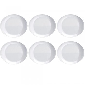 Jogo de 6 Pratos Rasos Grill Nadir 30cm - Peso Controlado