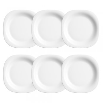 Jogo 6 Pratos Rasos Plaza Opaline 27cm