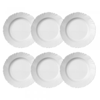 Jogo 6 Pratos Fundos 23,5 cm Opaline Pétala