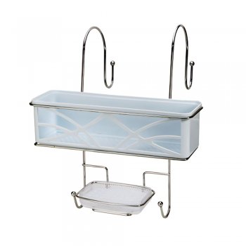 Suporte Porta Shampoo/Sabonete para Box de Banheiro Branco