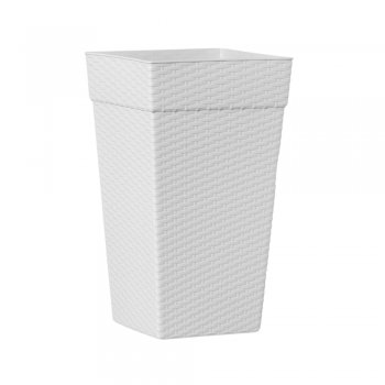 Vaso Quadrado Coluna Rattan Pequeno 10L Marmorizado