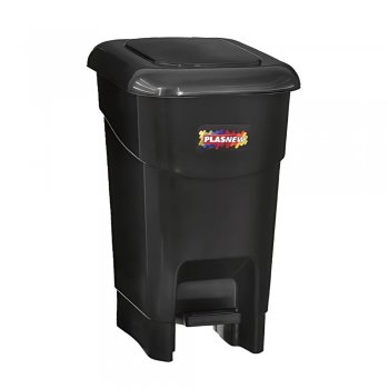 Lixeira com Pedal Preta 40 Litros