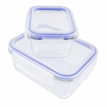 Conjunto 2 Potes Herméticos Retangulares