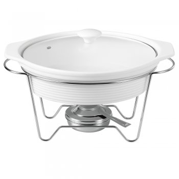 Rechaud Oval em Cerâmica com Queimador 1,5L Fracalanza