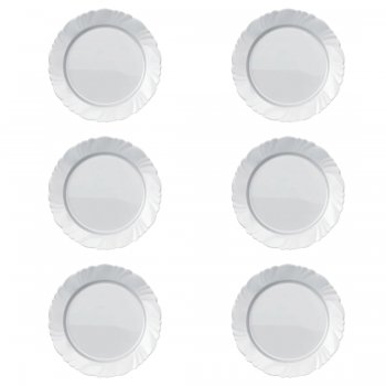 Jogo com 6 Pratos de Sobremesa Pétala Nadir Opaline 19,5cm