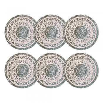Jogo 6 Pratos de Sobremesa 20 cm Unni Elo