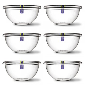 Kit 6 Saladeiras Redondas Niquelart 34cm - 7,8 Litros