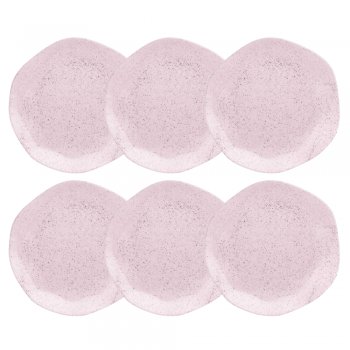 Jogo 6 Pratos de Sobremesa Ryo Pink Sand
