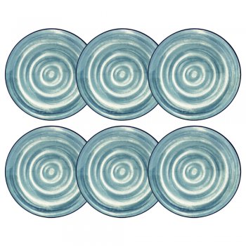 Jogo 6 Pratos Raso Unni Oceânica
