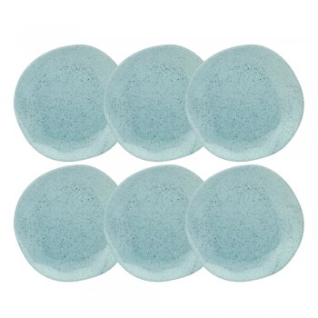 Jogo 6 Pratos Fundo Ryo Blue Bay