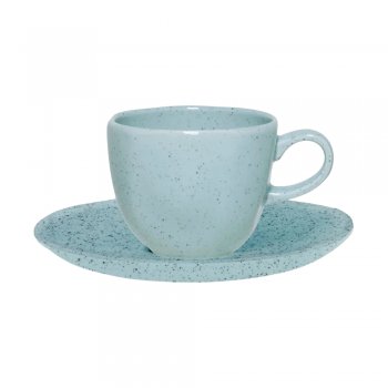 Xícara de Chá Grande 220 Ml Com Pires Ryo Blue Bay